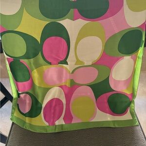 Green and Pink Coach Scarf